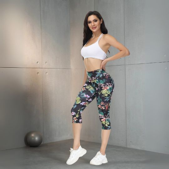 Legging-femme-fleurie