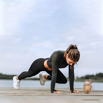 Shaker proteine utilisé pendant une séance d'entraînement