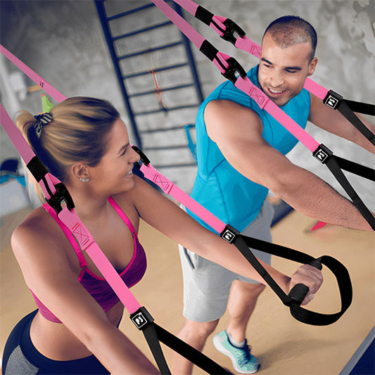 Elastique musculation avec poignées pour exercices de fitness