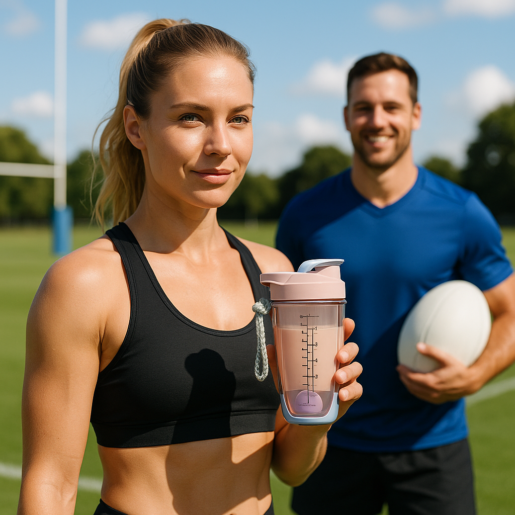 Gourde shaker design premium pour entraînement