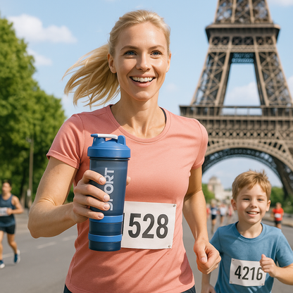 Gourde shaker premium pour mélanges homogènes sans grumeaux