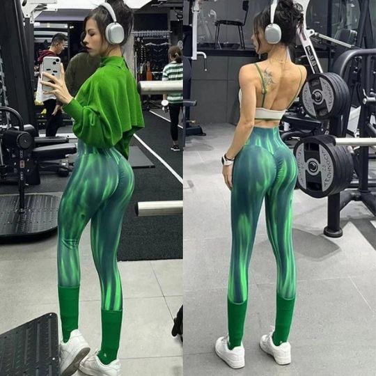 legging-sport-femme-vert