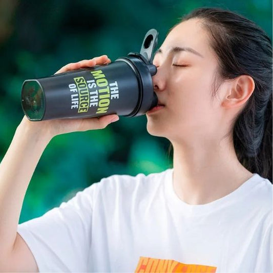 Shaker sport en plastique sans BPA pour une utilisation sécurisée