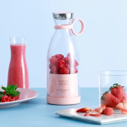 Shaker sport portable avec lames en acier inoxydable pour smoothies protéinés