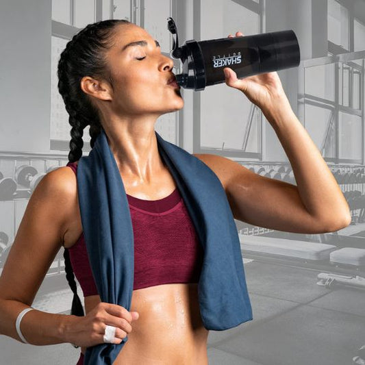 Shaker sport pour préparation de boissons protéinées